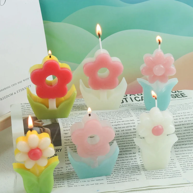 Candle Making Jelly - Flower Aromatherapy Candle Silicone Mold Candle