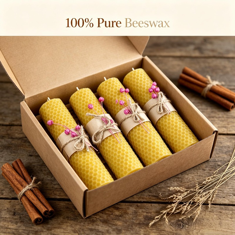 4pcs Handmade Rolled Beeswax P - огляд і ціна Candle Making Kit Beeswax