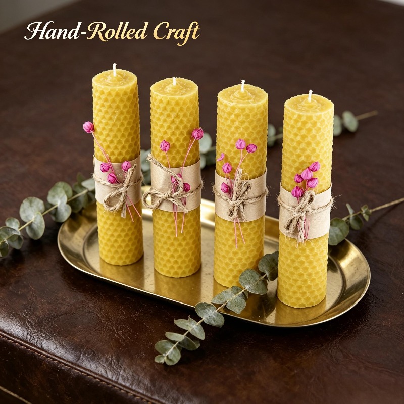 4pcs Handmade Rolled Beeswax P - огляд і ціна Candle Making Kit Beeswax