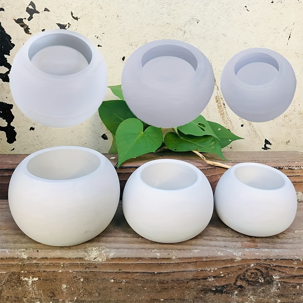 3pcs-Round Flower Pot Silicone - огляд і ціна Candle Making Jars